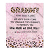 Personalized To My Granny Gifts From Granddaughter Blanket Pink Leopard Happy Birthday Gifts For Granny Mothers Day Christmas Customized Fleece Blanket | siriusteestore