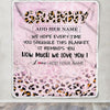 Personalized To My Granny Gifts From Granddaughter Blanket Pink Leopard Happy Birthday Gifts For Granny Mothers Day Christmas Customized Fleece Blanket | siriusteestore