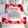 Personalized To My Granny Gifts From Granddaughter Blanket Rose Flower Anniversary Birthday Gifts Granny Mothers Day Christmas Custom Fleece Blanket | siriusteestore