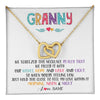Interlocking Hearts Necklace 18K Yellow Gold Finish | 1 | Personalized To My Granny Necklace From Grandkids Granddaughter We Squeezed This Necklace Granny Birthday Mothers Day Customized Gift Box Message Card | siriusteestore