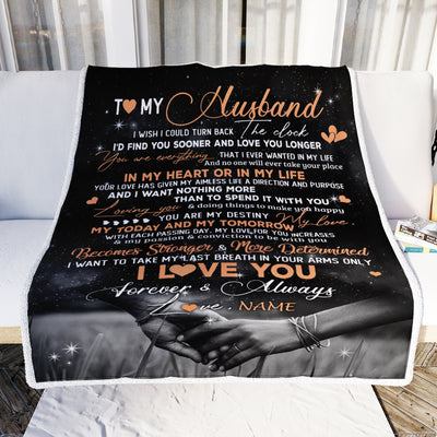 Personalized To My Husband Blanket From Wife I'd Find You Sooner Love You Longer Husband Anniversary Wedding Valentines Day Christmas Fleece Throw Blanket | siriusteestore