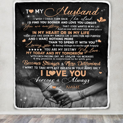 Personalized To My Husband Blanket From Wife I'd Find You Sooner Love You Longer Husband Anniversary Wedding Valentines Day Christmas Fleece Throw Blanket | siriusteestore