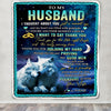 Personalized To My Husband Blanket From Wife Wolf Thank You Holding My Hand Husband Wedding Anniversary Valentines Day Christmas Customized Fleece Blanket | siriusteestore