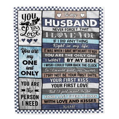 Personalized To My Husband Blanket From Wife Wood You Are My Love Husband Birthday Wedding Anniversary Valentines Christmas Customized Gift Fleece Blanket | siriusteestore