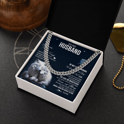 Cuban Link Chain Necklace Stainless Steel | 2 | Personalized To My Husband Canvas From Wife I Want You Wolf Husband Birthday Gifts Anniversary Romantic Valentines Day Christmas Custom Wall Art Print Framed Canvas | siriusteestore