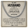 Cuban Link Chain Necklace Stainless Steel | 1 | Personalized To My Husband Cuban Necklace From Wife Wherever The Journey Takes Us Husband Birthday Anniversary Day Christmas Customized Gift Box Message Card | https://siriusteestore.