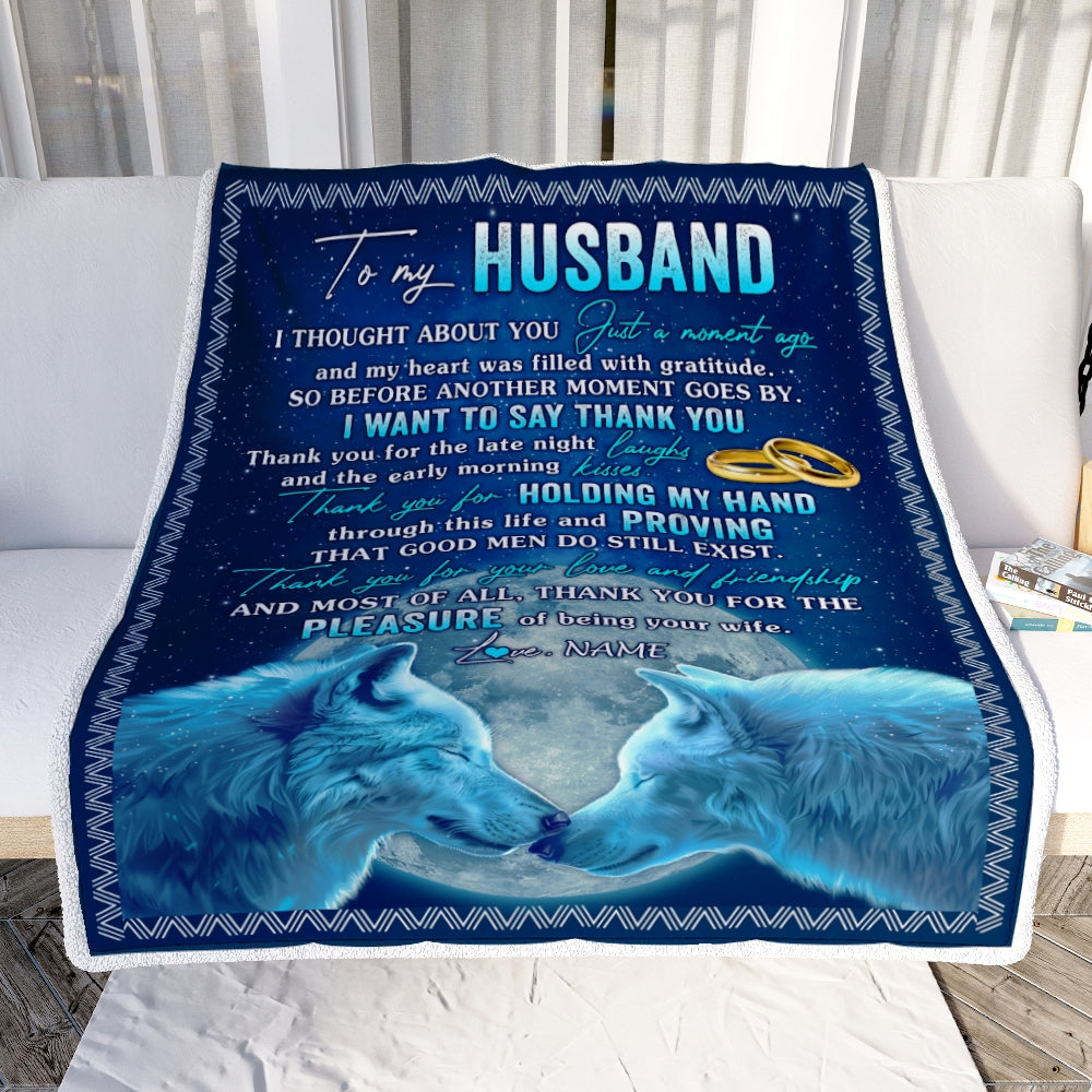 Personalized To My Husband From Wife Name Good Men Do Still Exist Birthday Anniversary Wedding Valentine's Day Christmas Gift Bed Quilt Fleece Throw Blanket | siriusteestore