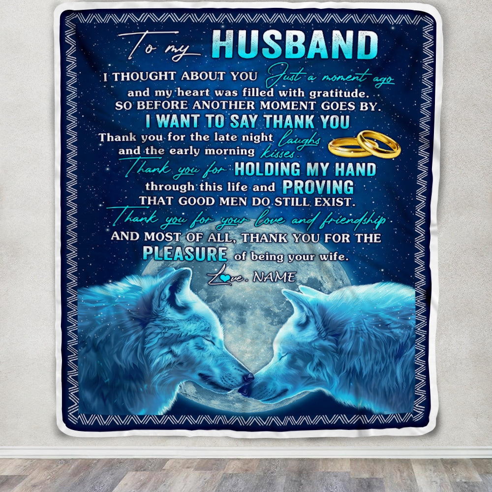Personalized To My Husband From Wife Name Good Men Do Still Exist Birthday Anniversary Wedding Valentine's Day Christmas Gift Bed Quilt Fleece Throw Blanket | siriusteestore