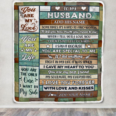 Personalized To My Husband Gifts From Wife Blanket Wood Sometimes Birthday Gifts For Husband Fathers Day Anniversary Wedding Gift Christmas Fleece Blanket | siriusteestore