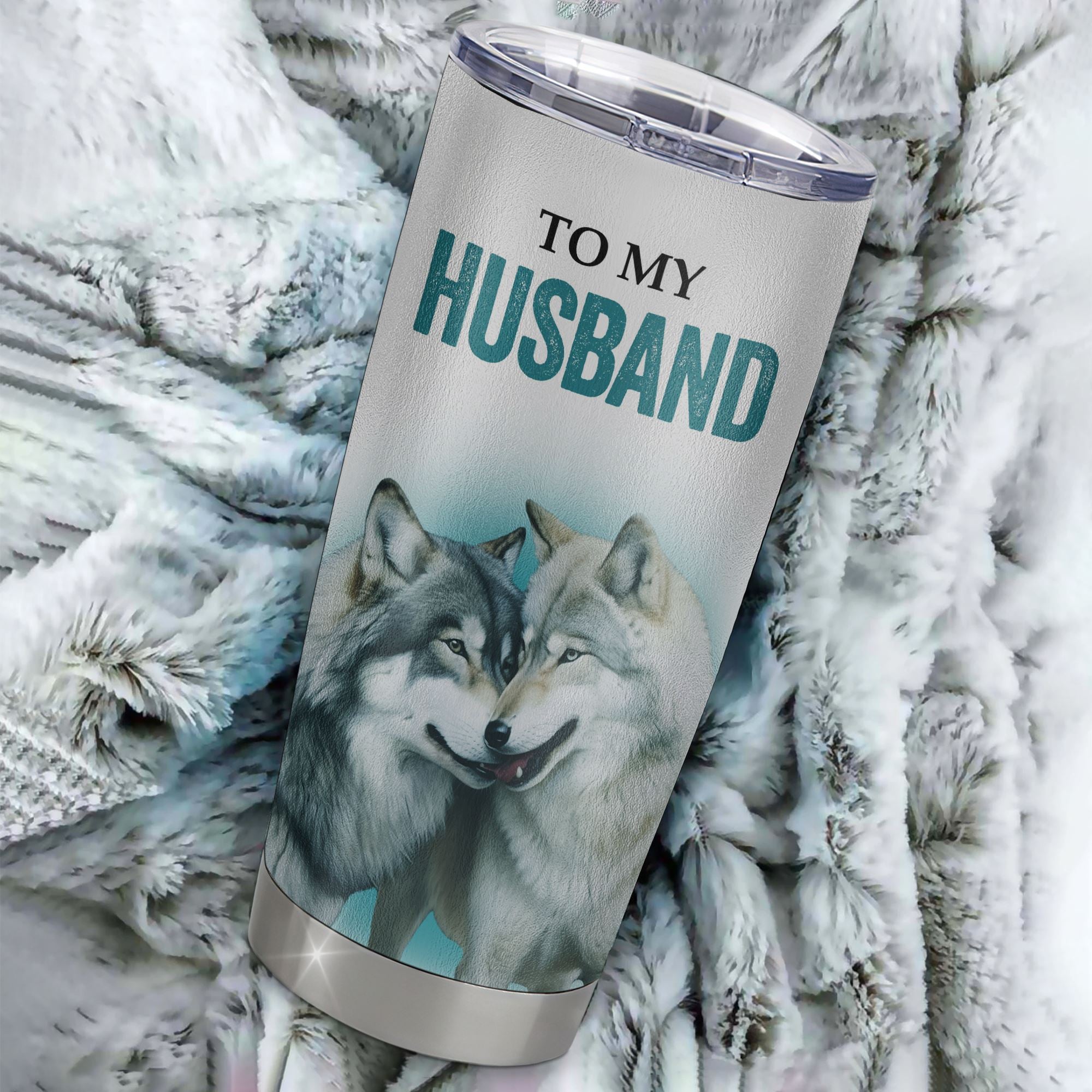 Personalized To My Husband Tumbler From Wife Stainless Steel Cup I Didn't Marry You So Wolf For Husband Wedding Anniversary Day Birthday Christmas Travel Mug | siriusteestore