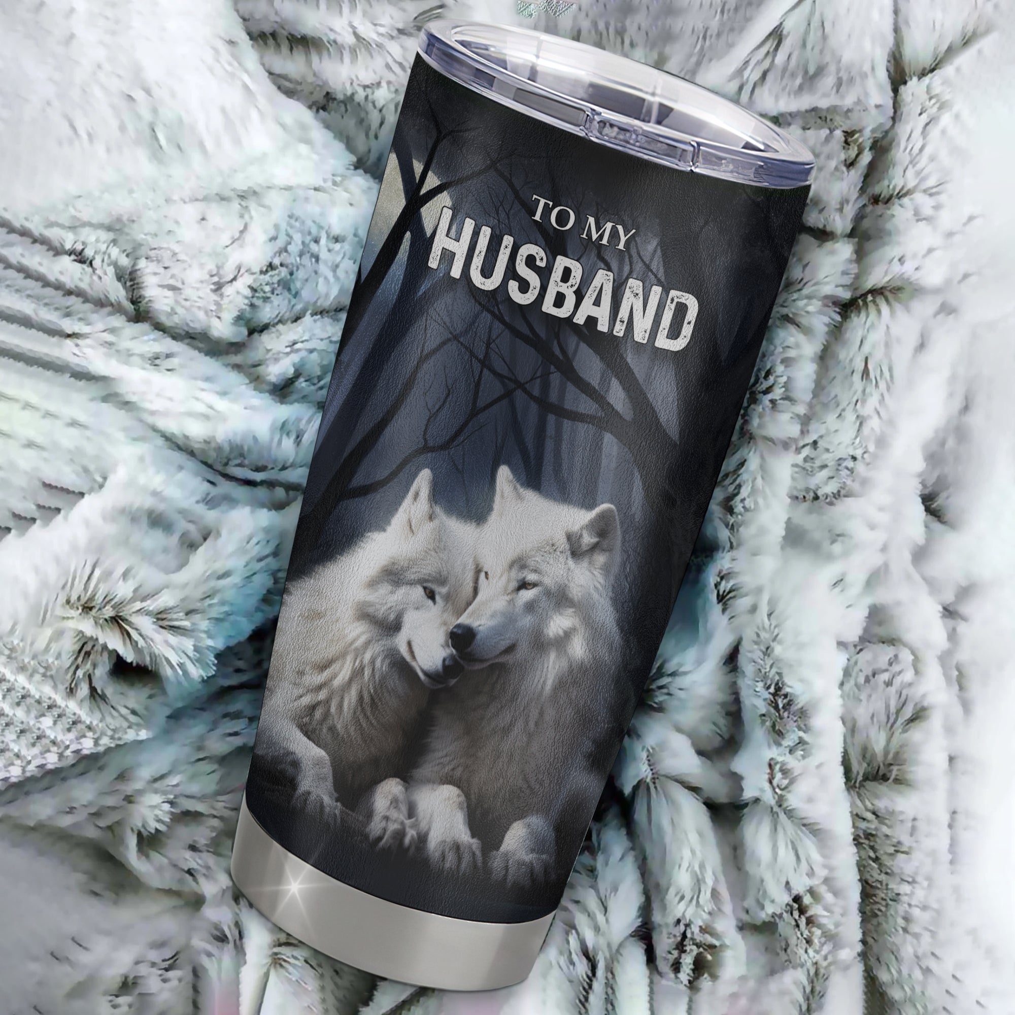Personalized To My Husband Tumbler From Wife Stainless Steel Cup Wolf Never Forget That I Love You Husband Wedding Anniversary Birthday Christmas Travel Mug | siriusteestore