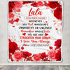 Personalized To My Lala Gifts From Granddaughter Grandson Blanket Rose Flower Anniversary Birthday Gifts Lala Mothers Day Christmas Custom Fleece Blanket | siriusteestore