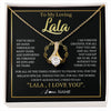 Alluring Beauty Necklace 18K Yellow Gold Finish | 1 | Personalized To My Lala Gifts Necklace From Granddaughter Grandson Grateful Thank You Lala Birthday Mothers Day Christmas Customized Gift Box Message Card | siriusteestore
