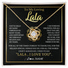 Love Knot Necklace 18K Yellow Gold Finish | 1 | Personalized To My Lala Gifts Necklace From Granddaughter Grandson Grateful Thank You Lala Birthday Mothers Day Christmas Customized Gift Box Message Card | siriusteestore