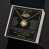 Love Knot Necklace 18K Yellow Gold Finish | 2 | Personalized To My Lala Gifts Necklace From Granddaughter Grandson Grateful Thank You Lala Birthday Mothers Day Christmas Customized Gift Box Message Card | siriusteestore