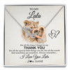Interlocking Hearts Necklace Stainless Steel & Rose Gold Finish | 1 | Personalized To My Lala Necklace From Granddaughter Thank You Lion Lala Gift For Mothers Day Birthday Gift Christmas For Lala Customized Gift Box Message Card | siriusteestore