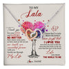 Interlocking Hearts Necklace Stainless Steel & Rose Gold Finish | 1 | Personalized To My Lala Necklace From Grandkids Never Forget That I Love You You Mean The World Lala Birthday Mothers Day Christmas Customized Gift Box Message Card | siriusteestore