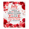 Personalized To My Lolly Gifts From Granddaughter Grandson Blanket Rose Flower Anniversary Birthday Gifts Lolly Mothers Day Christmas Custom Fleece Blanket | siriusteestore