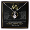 Alluring Beauty Necklace 14K White Gold Finish | 1 | Personalized To My Lolly Gifts Necklace From Granddaughter Grandson Grateful Thank You Lolly Birthday Mothers Day Jewelry Customized Gift Box Message Card | siriusteestore