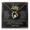 Forever Love Necklace 18K Yellow Gold Finish | 1 | Personalized To My Lolly Gifts Necklace From Granddaughter Grandson Grateful Thank You Lolly Birthday Mothers Day Jewelry Customized Gift Box Message Card | siriusteestore