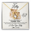 Forever Love Necklace 18K Yellow Gold Finish | 1 | Personalized To My Lolly Necklace From Granddaughter Thank You Lion Lolly Gift For Mothers Day Birthday Gift Christmas For Lolly Gift Box Message Card | siriusteestore