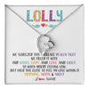 Forever Love Necklace 14K White Gold Finish | 1 | Personalized To My Lolly Necklace From Grandkids Granddaughter We Squeezed This Necklace Lolly Birthday Mothers Day Jewelry Customized Gift Box Message Card | siriusteestore