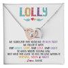 Interlocking Hearts Necklace Stainless Steel & Rose Gold Finish | 1 | Personalized To My Lolly Necklace From Grandkids Granddaughter We Squeezed This Necklace Lolly Birthday Mothers Day Jewelry Customized Gift Box Message Card | siriusteestore