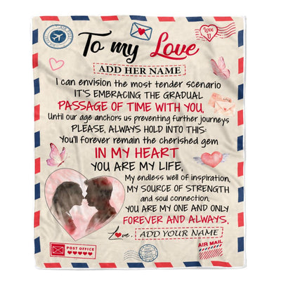 Personalized To My Love For Wife From Husband Blanket Letter You Are My Life Girlfriend Wife Birthday Gift Valentines Day Christmas Customized Fleece Blanket | siriusteestore
