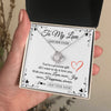 Love Knot Necklace 14K White Gold Finish | 2 | Personalized To My Love Jewelry Gifts You're A Precious Gift Romantic Necklace For Girlfriend Wife Birthday Christmas Valentines Custom Gift Box Message Card | https://siriusteestore.