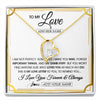 Forever Love Necklace 18K Yellow Gold Finish | 1 | Personalized To My Love Necklace For Women Love Letter Romatic Gifts For Her Wife Gift From Husband Girlfriend Birthday Valentines Custom Gift Box Message Card | https://siriusteestore.