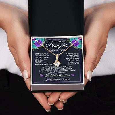 Alluring Beauty Necklace 18K Yellow Gold Finish | 2 | Personalized To My Lovely Daughter Necklace Gift From Mom Dad Mother Father Feel My Love Daughter Birthday Gift Mother's Day Christmas Gift Box Message Card | siriusteestore.myshopify
