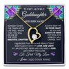 Forever Love Necklace 18K Yellow Gold Finish | 1 | Personalized To My Lovely Goddaughter Necklace Gift From Godmother Uncle Feel My Love Goddaughter Birthday Gift Mother's Day Christmas Gift Box Message Card | siriusteestore.myshopify