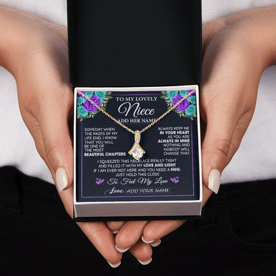 Alluring Beauty Necklace 18K Yellow Gold Finish | 2 | Personalized To My Lovely Niece Necklace Gift From Uncle Aunt Feel My Love Niece Birthday Gift Mother's Day Christmas Customized Gift Box Message Card | siriusteestore.myshopify