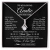 Alluring Beauty Necklace 14K White Gold Finish | 1 | Personalized To My Loving Auntie Necklace From Niece You've Help My Hand Auntie Gift From Nephew Auntie Birthday Gifts Mothers Day Custom Gift Box Message Card | siriusteestore.myshopify