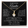 Alluring Beauty Necklace 18K Yellow Gold Finish | 1 | Personalized To My Loving Auntie Necklace From Niece You've Help My Hand Auntie Gift From Nephew Auntie Birthday Gifts Mothers Day Custom Gift Box Message Card | siriusteestore.myshopify