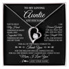 Forever Love Necklace 14K White Gold Finish | 1 | Personalized To My Loving Auntie Necklace From Niece You've Help My Hand Auntie Gift From Nephew Auntie Birthday Gifts Mothers Day Custom Gift Box Message Card | siriusteestore.myshopify