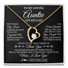 Forever Love Necklace 18K Yellow Gold Finish | 1 | Personalized To My Loving Auntie Necklace From Niece You've Help My Hand Auntie Gift From Nephew Auntie Birthday Gifts Mothers Day Custom Gift Box Message Card | siriusteestore.myshopify