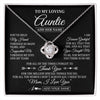 Love Knot Necklace 14K White Gold Finish | 1 | Personalized To My Loving Auntie Necklace From Niece You've Help My Hand Auntie Gift From Nephew Auntie Birthday Gifts Mothers Day Custom Gift Box Message Card | siriusteestore.myshopify