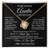 Love Knot Necklace 18K Yellow Gold Finish | 1 | Personalized To My Loving Auntie Necklace From Niece You've Help My Hand Auntie Gift From Nephew Auntie Birthday Gifts Mothers Day Custom Gift Box Message Card | siriusteestore.myshopify
