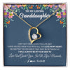 Forever Love Necklace 18K Yellow Gold Finish | 1 | Personalized To My Loving Granddaughter Necklace From Grandma No Matter The Distance Granddaughter Birthday Christmas Jewelry Customized Gift Box Message Card | siriusteestore