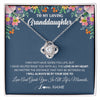 Love Knot Necklace 14K White Gold Finish | 1 | Personalized To My Loving Granddaughter Necklace From Grandma No Matter The Distance Granddaughter Birthday Christmas Jewelry Customized Gift Box Message Card | siriusteestore