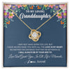 Love Knot Necklace 18K Yellow Gold Finish | 1 | Personalized To My Loving Granddaughter Necklace From Grandma No Matter The Distance Granddaughter Birthday Christmas Jewelry Customized Gift Box Message Card | siriusteestore