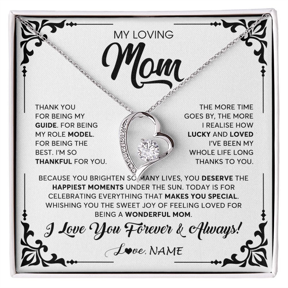 Rakva Mom Necklace, Thank You For Best Mom Gift Necklace From Daughter  Zircon Silver Pendant Set Price in India - Buy Rakva Mom Necklace, Thank  You For Best Mom Gift Necklace From