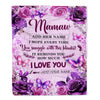 Personalized To My Mamaw Gifts Blanket From Granddaughter Grandson Purple Floral Birthday Gifts For Mamaw Mothers Day Christmas Custom Fleece Throw  Blanket | siriusteestore