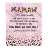 Personalized To My Mamaw Gifts From Granddaughter Grandson Blanket Pink Leopard Happy Birthday Gifts For Mamaw Mothers Day Christmas Customized Fleece Blanket | siriusteestore