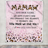 Personalized To My Mamaw Gifts From Granddaughter Grandson Blanket Pink Leopard Happy Birthday Gifts For Mamaw Mothers Day Christmas Customized Fleece Blanket | siriusteestore