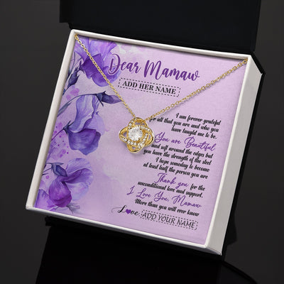 Love Knot Necklace 18K Yellow Gold Finish | 2 | Personalized To My Mamaw Gifts From Granddaughter Necklace Flower You Are Beautiful Gifts For Mamaw Mothers Day Birthday Christmas Gift Box Message Card | siriusteestore.myshopify