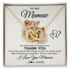 Interlocking Hearts Necklace 18K Yellow Gold Finish | 1 | Personalized To My Mamaw Necklace From Granddaughter Thank You Lion Mamaw Gift For Mothers Day Birthday Gift Christmas For Mamaw Gift Box Message Card | siriusteestore