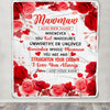 Personalized To My Mawmaw Gifts From Granddaughter Grandson Blanket Rose Flower Anniversary Birthday Gifts Mawmaw Mothers Day Christmas Custom Fleece Blanket | siriusteestore
