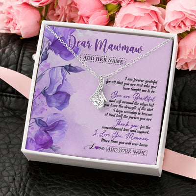 Alluring Beauty Necklace 14K White Gold Finish | 2 | Personalized To My Mawmaw Gifts From Granddaughter Necklace Flower You Are Beautiful Gifts For Mawmaw Mothers Day Birthday Christmas Gift Box Message Card | siriusteestore.myshopify